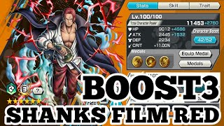 BOOST 3 SHANKS FILM RED GAMEPLAY  ONE PIECE BOUNTY RUSH  OPBR [upl. by Edwina939]