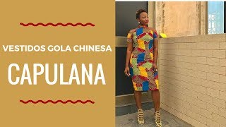 Vestidos de Capulana Gola Chinesa [upl. by Sammie]