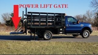 2008 Ford F550 4x4 Super Duty 10 Rack Truck For SalePower Liftgate68L V10Salvage Title [upl. by Richie]