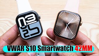 VWAR S10 Smart Watch 42mm Unboxing AI ChatGPT 4GB ROM Noise Detection IP68 Waterproof [upl. by Aleinad]