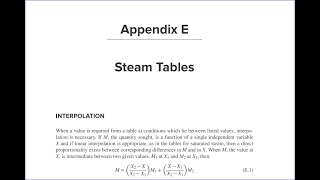 Thermodynamics  Steam Tables [upl. by Naginarb]