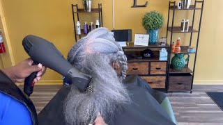 Long gray hair care How to keep volume in your hair [upl. by Serge198]