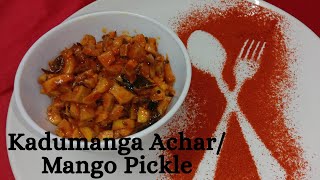 Kadumanga Achar  Mango Pickle  Without Vinegar [upl. by Melburn]