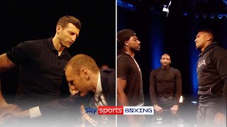 TENSE handshakes on The Gloves Are Off Featuring Froch Groves Bellew Joshua and more [upl. by Hardy]