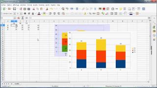 LibreOffice Calc  Afficher le total des colonnes dans un graphique empilé [upl. by Ijok454]