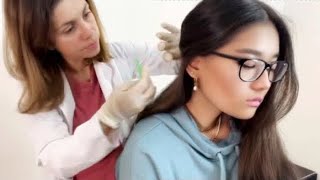 ASMR Real Person Scalp Exam amp Hair Follicle Treatment on The Most Beautiful Hair [upl. by Lillis]