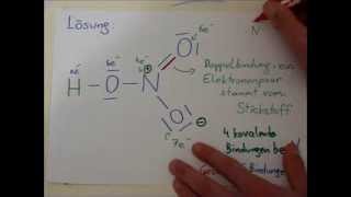 Salpetersäure HNO3 Struktur Mesomerie und Formalladungen [upl. by Ydiarf671]