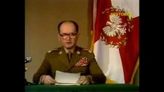 Ogłoszenie Stanu Wojennego  Wojciech Jaruzelski 13121981 [upl. by Britni874]