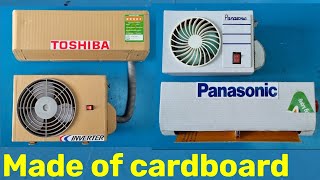 I turned cardboard into 2 beautiful air conditioners  According to toshiba panasonic model [upl. by Zechariah]