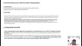 Authentication User With Azure In Spring boot [upl. by Acacia]