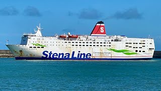 MV Stena Europe Arriving in Fishguard Harbour 24324 [upl. by Adnavoj]