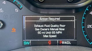 2018 Colorado 28 Duramax Diesel poor exhaust fluid warning bad Nox sensor [upl. by Naibaf]