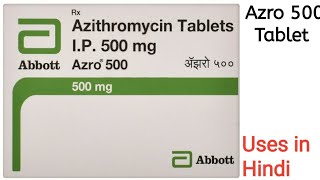 Azro 500 Tablet uses side effects and doses in Hindi [upl. by Becker550]