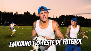 EMILIANO E O TESTE DE FUTEBOL [upl. by Annahgiel358]