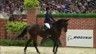 Jessica Springsteen and Lisona Winning the 25000 Puissance at 2014 WIHS [upl. by Mandler]