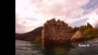 Exploring the underwater ruins of village Kallio Central Greece [upl. by Leuqim821]