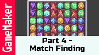 Part 4 Finding a Match  How to make a Match 3 Game like Candy Crush in GameMaker Studio 2 [upl. by Noraa]