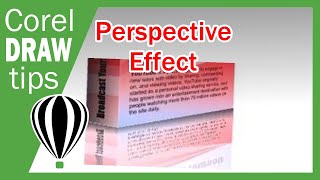 Using perspective effect in CorelDraw [upl. by Alroy]