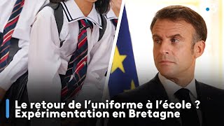 Retour de luniforme à lécole  Une première expérimentation en Bretagne [upl. by Nolan]