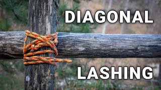 How to Tie a Diagonal Lashing Knot [upl. by Yahsan310]