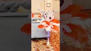 DIY Casino Eiffel Tower Vases with Ostrich Feathers casinoparty diycasinopartydecor [upl. by Fonville]