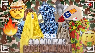 10000 RARE BAPE HOODIE HAUL [upl. by Press778]