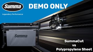 DEMO ONLY  1 SummaCut vs Polypropylene Sheet [upl. by Eniluap]