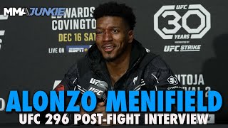 Alonzo Menifield Knew Power Would Even Playing Field in Win Over Dustin Jacoby  UFC 296 [upl. by Barlow]