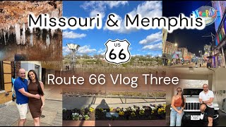 Route 66 Vlog 3  Meramec Caverns Memphis Arkansas amp Branson  Cracking the Jeep Windscreen [upl. by Adolf950]