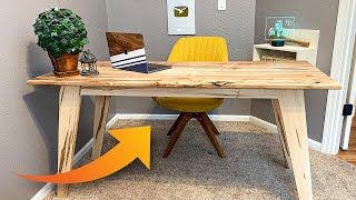 How To Make a Modern Desk  DIY Woodworking Project [upl. by Granniah]