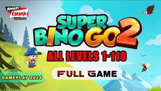 Super Bino Go 2  FULL GAME ALL Levels 1110 Gameplay 2024 [upl. by Repsihw]