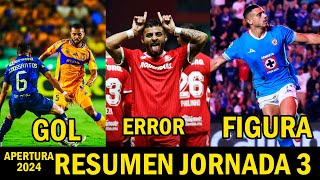 RESUMEN JORNADA 3 APERTURA 2024  ACCIÓN GOL ERROR Y FIGURA CLAUSURA 2024 LIGA MX RESUMEN COMPLETO [upl. by Atnuhs573]