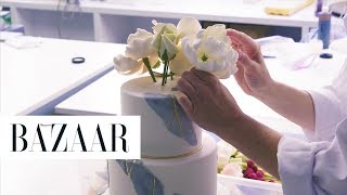 Watch How Ron BenIsraels Mesmerizing Wedding Cakes Are Made  Eat Chic  Harpers BAZAAR [upl. by Weldon]