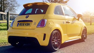 EXPLORING The Abarth 695 Biposto Record Edition  Interior Exterior Overview  Revs [upl. by Krock]