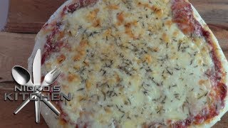 EASY CHEESE PIZZA  Nickos Kitchen [upl. by Rob988]