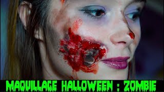 MAQUILLAGE DERNIÈRE MINUTE SPÉCIAL HALLOWEEN  ZOMBIE  FACILE ET SANS LATEX [upl. by Ailssa]