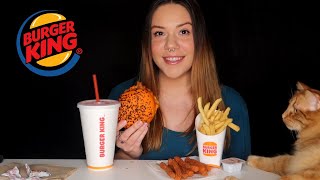 BURGER KING MUKBANG  GHOST PEPPER WHOPPER AND CHICKEN FRIES [upl. by Adehsar81]