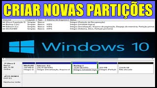 Como CRIAR Novas Partições no DISCO Do SISTEMA Windows 10 2004 [upl. by Dermott99]