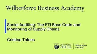 Social Auditing The ETI Base Code and Monitoring of Supply Chains [upl. by Vittorio950]