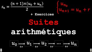 SUITES NUMERIQUES Comprendre les SUITES ARITHMETIQUES  Cours complet et Exercices [upl. by Aelyk]