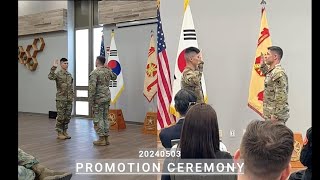 Promotion Ceremony 1LT Kim to CPT Kim [upl. by Adnahsed634]