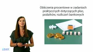 Obliczenia procentowe w zadaniach praktycznych  płace podatki rozliczenia bankowe [upl. by Uttica655]