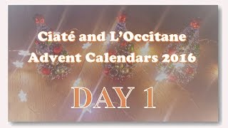 Ciaté and LOccitane Advent Calendars 2016  Day 1 [upl. by Ahsennod767]