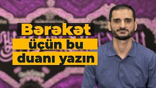 BƏRƏKƏT DUASI  Bərəkəti artıran və yox edən səbəblər  Seyyid Elman [upl. by Emalee277]