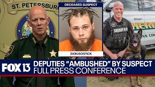 Full press conference Pinellas deputies were ambushed by suspect in Pinellas Park [upl. by Twum]