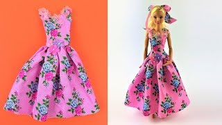 Free Doll Clothes Patterns Basic Barbie Dress Pattern [upl. by Marl]