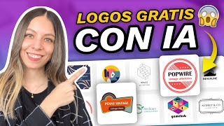 COMO CREAR LOGO GRATIS CON LA INTELIGENCIA ARTIFICIAL [upl. by Blanch]