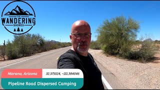 Free Camping Pipeline Road Dispersed Camping Review Marana Arizona  Boondocking [upl. by Dulcy]