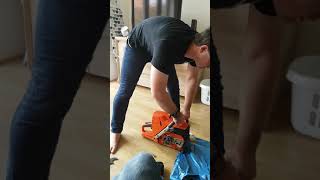 Unboxing Husqvarna 395xp Chainsaw [upl. by Yadsnil]