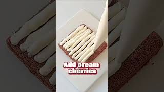 30 Seconds to Make Cherry Cream Cake [upl. by Callas]